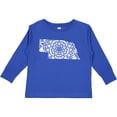 thumbnail image 3 of Inktastic Nebraska Silhouette Mandala Boys or Girls Long Sleeve Toddler T-Shirt, 3 of 5