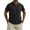 A Black, variant on Athletic Fit Plain Casual T-Shirt for Men Men's Short Sleeve Button Turndown Collar Pullover Casual And Fashionable Running Top Black L