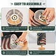 thumbnail image 4 of Bedside Desk Lamp LED Hand Drawn Eagle and American Flag Table Nightstand Lamps Warm Light Fabric Lampshade for Home Bedroom Office Living Room Decor, 4 of 7