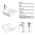 thumbnail image 5 of Eclife 16.25" Rectangular Ceramic Bathroom Sink Combo with Faucet 1.5 GPM and Pop up Drain Bathroom Bowl,White, 5 of 7