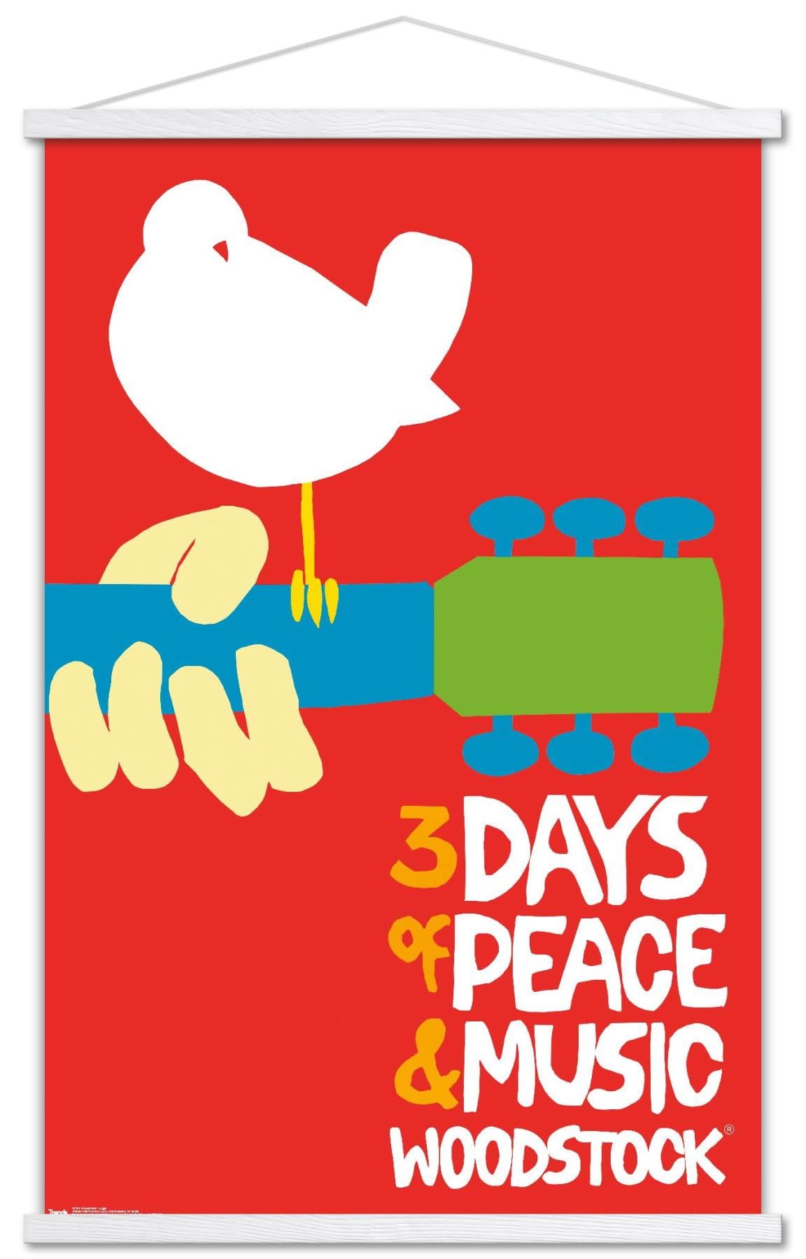 Woodstock - Logo Wall Poster with Wooden Magnetic Frame, 22.375" x 34