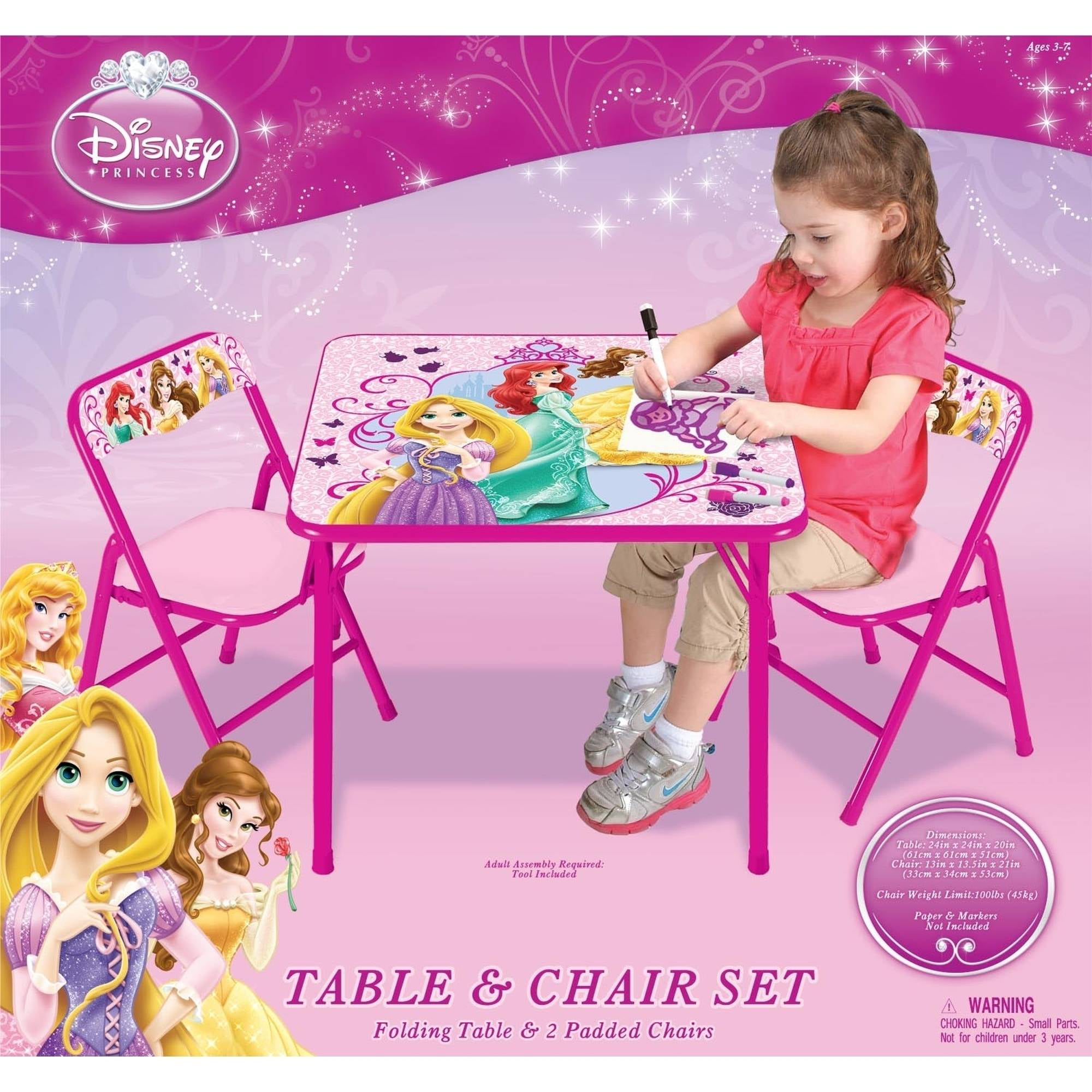 disney princess folding table and chairs