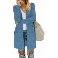 thumbnail image 1 of MISFAY Women's Cardigans Long Sleeve with Pockets - Open Front Lightweight Cardigan, 1 of 5