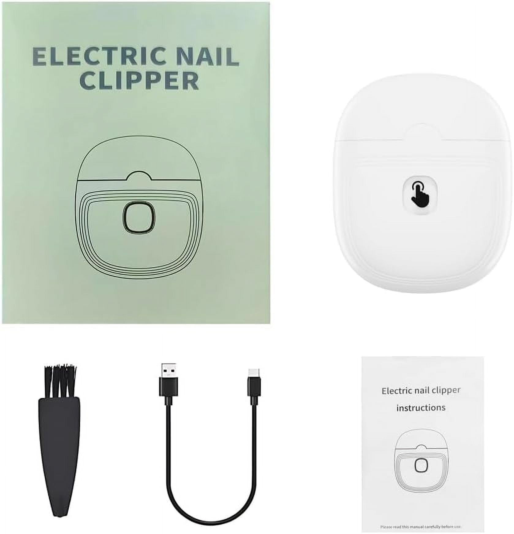Rechargeable Electric Nail Cutter – 2-Speed with LED Light, Safe for Adults, Seniors, Baby & Kids, for Fingers & Toenails
