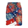 thumbnail image 5 of VBTAPA American Flag Shorts for Men Summer Casual Beach Shorts Drawstring Board Shorts Big and Tall Swim Trunks with Pockets Todays Sales Multicolor L, 5 of 6