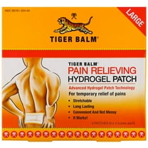 Tiger Balm Pain Relieving Advanced Hydrogel Patch, Large, 4ct, 2-Pack