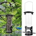 thumbnail image 2 of Muyoka Comedero para pájaros colgante para pájaros salvajes con 2 puertos de alimentación tubo a prueba de ardillas alimentador de semillas para pájaros con colgador de metal resistente a la intemperi Muyoka Hogar, 2 of 6