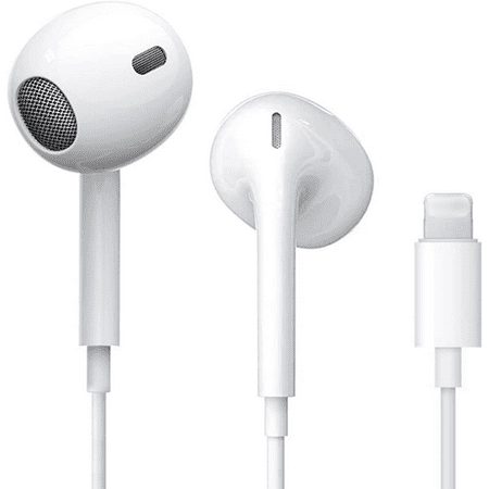 Earbuds with Lightning Wired Headphones [ MFI Certified], iPhone Lightning Connector, Compatible with iPhone 13/12/SE/11/XR/XS/X/8/7, Supports All iOS Systems, White