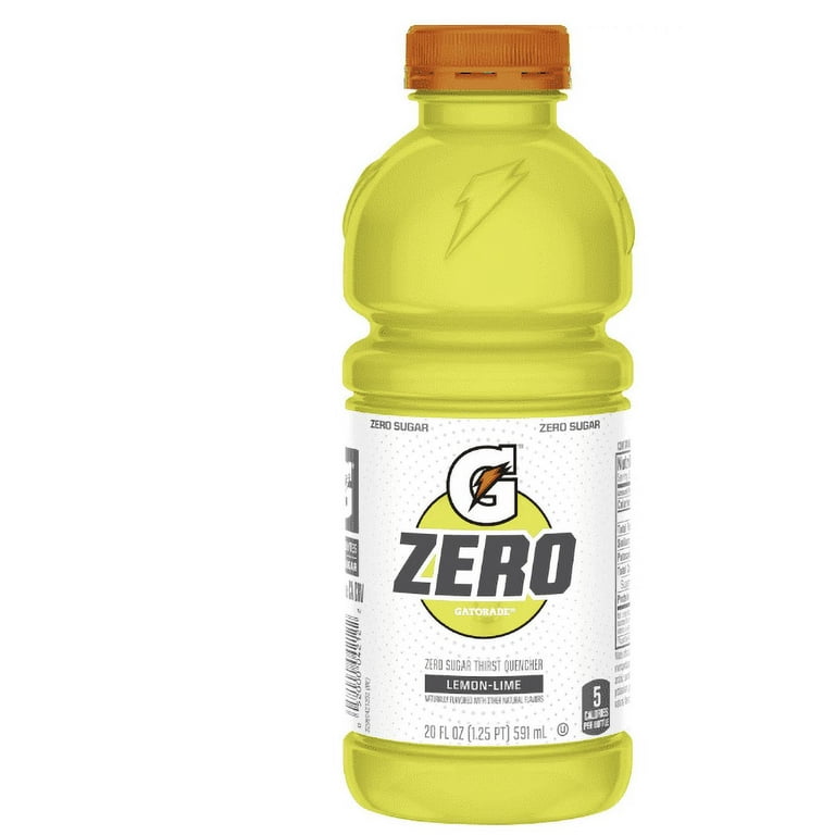 Gatorade Zero Variety Pack, Lemon lime + Orange, Zero Sugar, 20 Fl