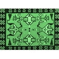 thumbnail image 1 of Ahgly Company Indoor Rectangle Abstract Emerald Green Modern Area Rugs, 7' x 10', 1 of 4