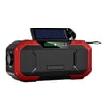thumbnail image 1 of ZheElen Radio à Manivelle Randonnée Sac à Dos USB Rechargeable Lampe de Poche IPX5 Étanche Chargeur de Téléphone Compatible Bluetooth Banque d'Alimentation Rouge, 1 of 7