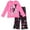 Pink / black, variant on Barbie Toddler Girls T-Shirt and Pants Pink / Black 5T