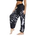 thumbnail image 3 of SWSMCLT Women's Yoga Pants Joggers Palazzo Ankle Vintage Thin Boho Workout Trousers Loose Wide Leg Style3 6-8, 3 of 5
