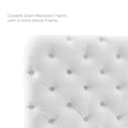 thumbnail image 3 of Tufted Headboard, Full Queen Size, Velvet, White, Modern Contemporary Urban Design, Bedroom Master Guest Suite, 3 of 7