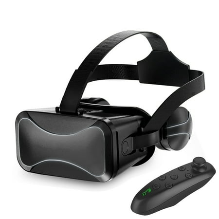 VR Headset with Remote, Immersive VR Goggles for Kids, 3D Virtual Reality Goggles Glasses for Kids and Adults for 3D Game and Videos