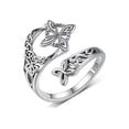 thumbnail image 4 of PEONAVET The Ring Knot Ring Open Middle Finger Knuckle Thumb Rings for Women, 4 of 7