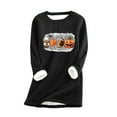 thumbnail image 2 of Hauts Mode Décontractée pour Femmes Manches Longues Col Rond Blouses & Chemises Chandail en Molleton pour Femmes en Solde, 2 of 3