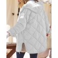 thumbnail image 4 of Womens Quilted Puffer Jacket Hooded Long Sleeve Zip Up Winter Coat Lightweight Warm Jackets with Pockets, 4 of 11