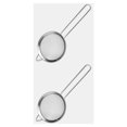thumbnail image 2 of Fiesta de malla fina para la cocina Té de acero inoxidable colador de té largo Tamina de horno de tamiz de tamiz de alimentos, 7 cm 2pcs Inevent CBP165814, 2 of 7