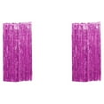 thumbnail image 2 of relayinert Vibrant Foil Fringe Curtain Wide Application And Customizable Options Pink 3*1m 2Set, 2 of 5