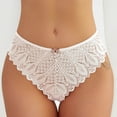 thumbnail image 3 of Bigersell Sheer Panties Clearance Women's Underwear G-Strings Panty Style P-921 Nylon Brief Panties Plus Size Thongs Briefs Mid Waist Women's Bikini Panties White M, 3 of 5