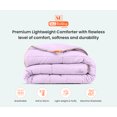 thumbnail image 3 of Oversized Queen Comforter Solid Lilac 300 GSM Plush Siliconized Microfiber Fill Duvet Insert With 1000 Thread Count Egyptian Cotton Shell Fluffy Soft with Premium Piping & Matching Pillowcases, 3 of 8