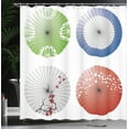 thumbnail image 4 of Ambesonne Japanese Shower Curtain, Flowers over Umbrellas, 69"Wx84"L, Multicolor, 4 of 5