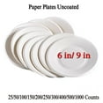 thumbnail image 1 of Paper Plates Uncoated, Disposable Dessert Plates 6" Paper Plate Bulk, White White, 1 of 7