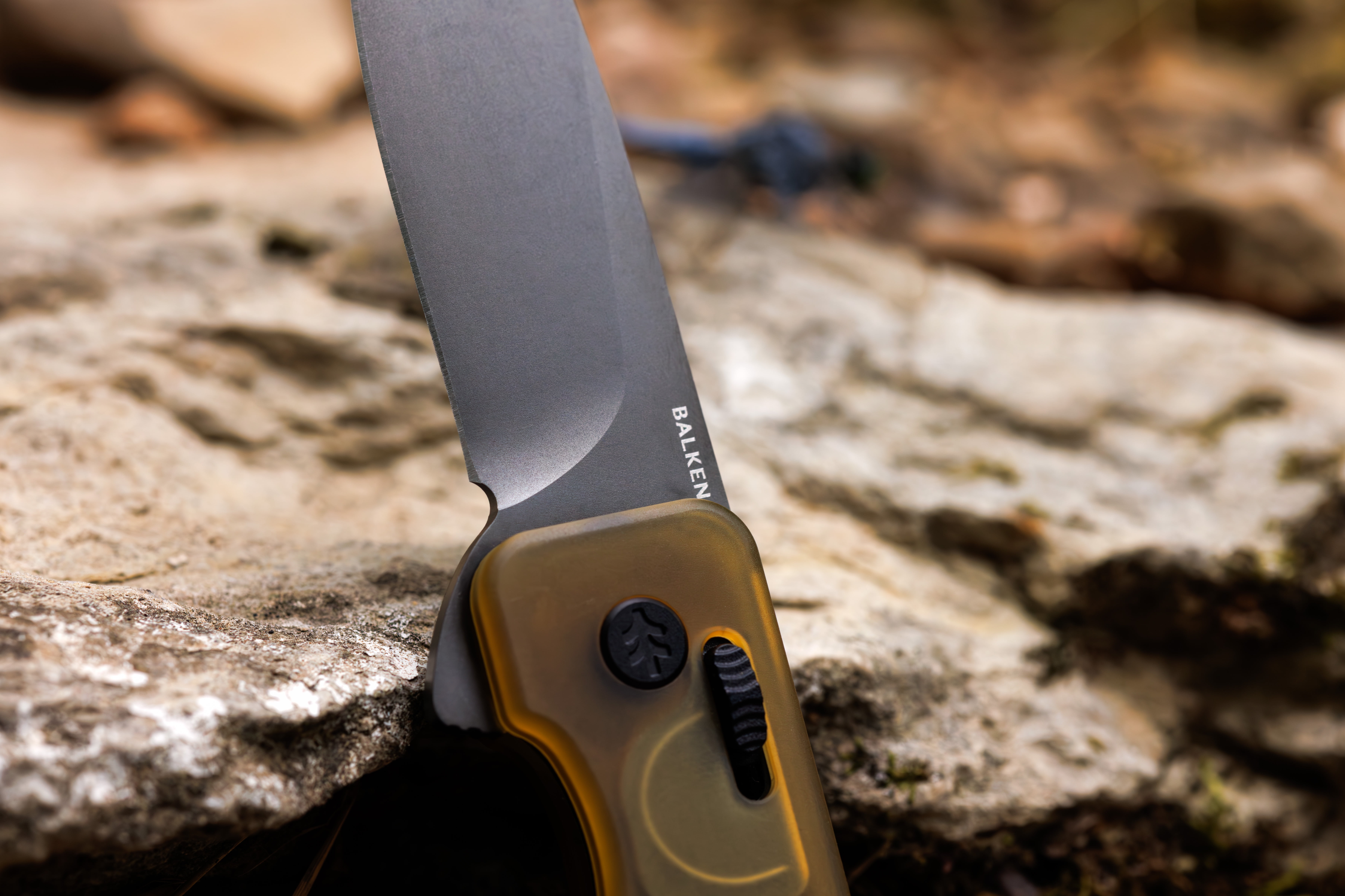 Swiss Tech Balken Folding Knife, Ultem, D2 Steel, Back Flipper, PEI, Ball Bearing