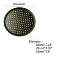thumbnail image 3 of Hobeauty Carbon Steel Pizza Pan, 10/11/12 inch Pizza Tray Oven Pizza Crisper Pan, Round Pizza Sheet Baking Pan Food Serving Plate for Pie, Cookie, Dishwasher Safe, 3 of 11