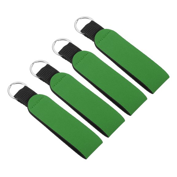 Uxcell Neoprene Wristlet Keychain Waterproof Sublimation Lanyard Hand Wrist Lanyard Keychain 4 Pcs Green