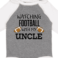 thumbnail image 4 of Inktastic Watching Football with My Uncle Boys or Girls Long Sleeve Baby Bodysuit, 4 of 5