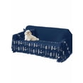 thumbnail image 2 of Rustic Botanical Sofa Covers for 2-3 Cushion Couch L-Shaped Sectional, Japanese Herb on Navy Blue Simple Art Washable Sofa Covers Slipcover for Living Room Furniture, Couch Cover Blanket 71"x134", 2 of 9