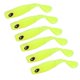 thumbnail image 3 of Señuelos artificiales de cebo suave de PVC, 6 uds., 4 pulgadas, 0,2 oz, cola de Jigging, Wobblers, accesorios de pesca, amarillo fluoresceína YUNYI BRAND Deportes, 3 of 8
