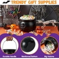 thumbnail image 4 of Halloween Large Black Cauldron 7.5'', Halloween Witch Cauldron Pot, Candy Kettle, Pot and Bucket, Candy Cauldrons Holder for St. Patricks Party Favor Supply Witch Decoration, Kids Trick or Treat, 4 of 9