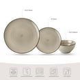 thumbnail image 5 of Famiware Stoneware Dinnerware Sets, 12 Piece Plates and Bowls, Dishes Set for 4, Castle Wall, 5 of 8