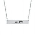 thumbnail image 6 of Personalized Silver Mama Bear Cubs Bar Necklace - Custom Gift for Mom - Stainless Steel Bar - Family Bear Necklace - Jewelry Gift for Her - Ships Next Day!, 6 of 6