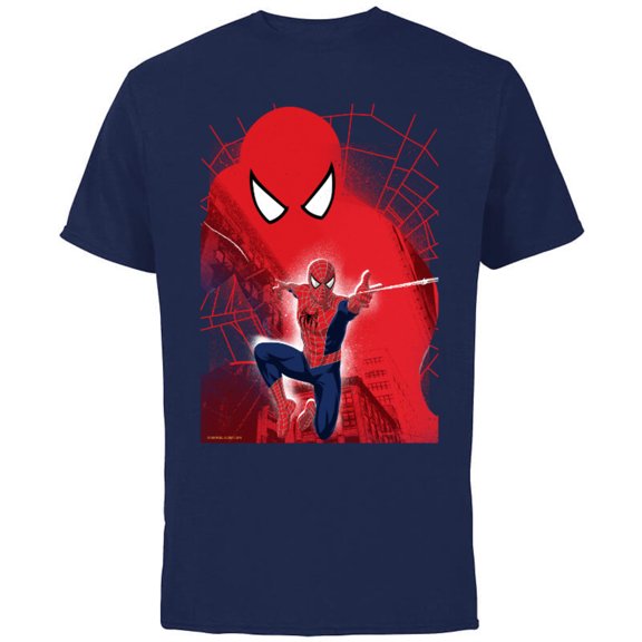 Marvel Spider-Man: No Way Home Friendly Neighborhood Hero - Short Sleeve Cotton T-Shirt for Adults – Customized-Navy