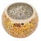 thumbnail image 3 of Portavelas de mosaico hecho a mano, exquisito y romántico candelabro de cristal dorado, portavelas para mesa de comedor, 3 of 8