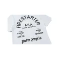 thumbnail image 5 of Palm Angels-Camiseta holgada de algodón para hombre y mujer, camisa con estampado de letras traseras abstractas, Tops informales de tendenciaBlanco, 5 of 5