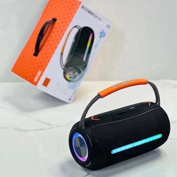 New X360 Portable Bluetooth Speaker, Deep Bass High Volume Premium Sound, Handheld Design for Outdoor, Desktop & Car, TF Card Support, LED Lights, Ideal for Family & Parent-Child Entertainment