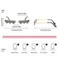 thumbnail image 4 of 20%-off Heart Shape Heart Sunglasses Retro Vintage Boho Translucent Sunglasses Shades, 4 of 5