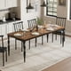 thumbnail image 5 of Towallmark Mesa de Comedor de 70,9 Pulgadas para 8 Personas, Mesa de Cocina Rectangular de Granja con Patas Resistentes, Mesa de Comedor Larga de Madera para Cocina, Sala de Estar, Marrón, 5 of 6