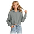 thumbnail image 2 of RFQWOVSR Girls Crop Zip Up Hoodie Soft Comfortable with Pocket Casual Jacket 13-14 Years, 2 of 6
