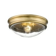 thumbnail image 3 of Millennium Lighting  1 Light Metal Flush Mount Ceiling With Clear Seeded Glass Shades Chrome Polished Chrome, 3 of 5