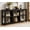 Black, variant on Fnova 63 Inch Solid Wood Console Table, 3-Tier Farmhouse Sofa Table Behind Couch with 6 Storage Cubes for Living Room, Hallway, Foyer