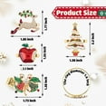 thumbnail image 4 of Christmas Napkin Ring Set Of 8 Metal Christmas Tree Deer Napkin Rings Holders Rhinestone Napkin Buckles for Holiday, 4 of 7