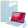 thumbnail image 1 of 360° Rotation Case with Keyboard for Xiaoxin Pad 2024 TB331FC Pencil Holder Cover for Lenovo Tab M11 TB330FU Tablet Keyboard sky blue key case M US English, 1 of 6