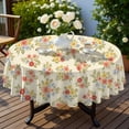 thumbnail image 4 of Pioneer Flower Floral Print Pattern Round Tablecloth 60 X 60 Inch, Wrinkle Resistant Wipeable Table Cloth for Kitchen Dining Picnic Patio Party, 4 of 6