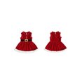 thumbnail image 2 of RUINIXCW Toddler Baby Girl Velvet Dress Christmas Sleeveless Fur Trim Santa Dress, 2 of 8